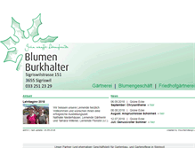 Tablet Screenshot of blumenburkhalter.ch
